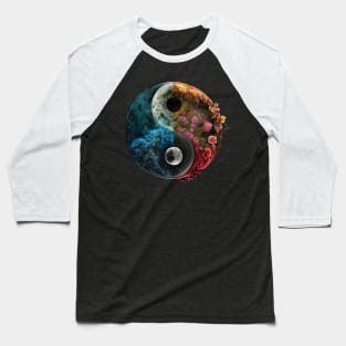 Cosmic Flowers Baseball T-Shirt